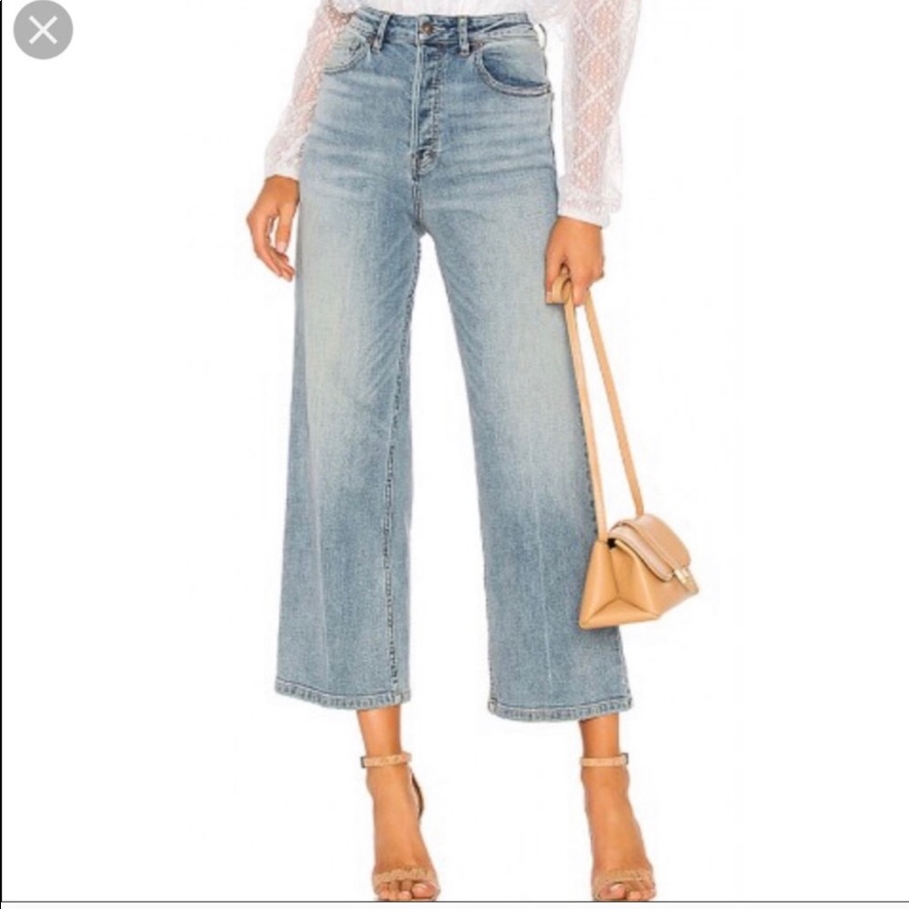 Free People High Rise Wide Leg Crop.